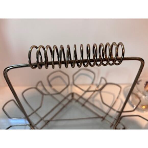 Vintage Libbey MCM Barware Set Ice Bucket / 8 Glasses / Caddy Cocktails 8oz - Picture 7 of 13